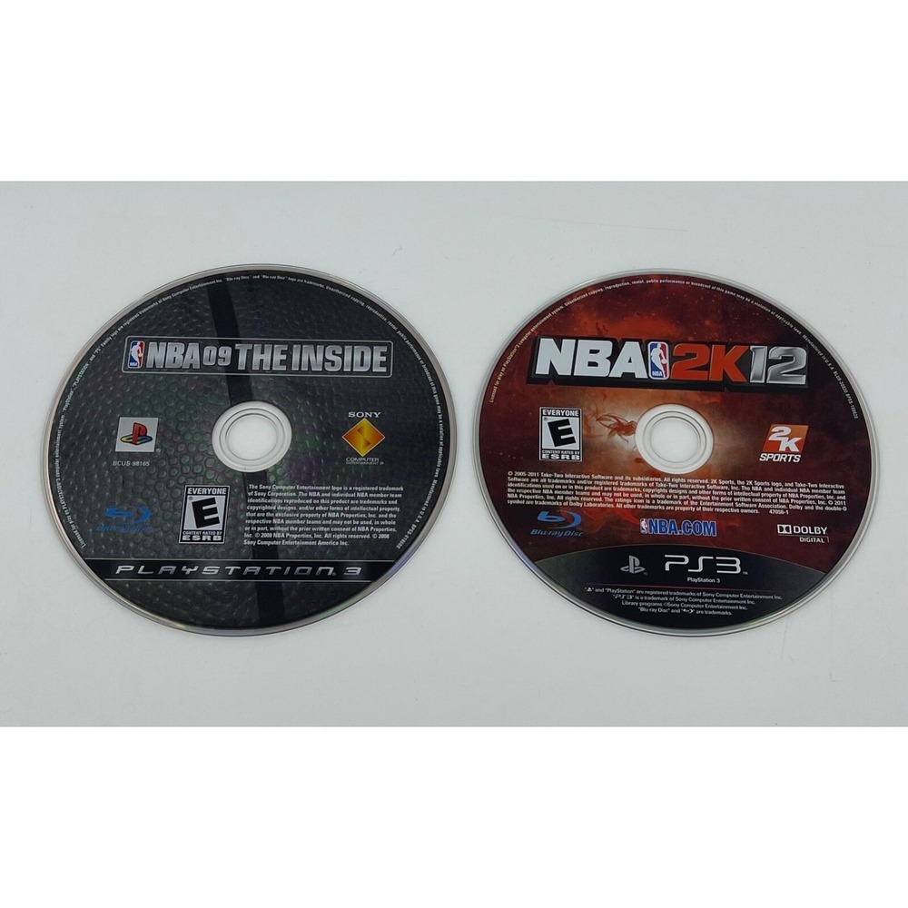 Playstation game lot - PS3 NBA 2K12 - NBA 09 The inside - Disc Only -‎ Tested